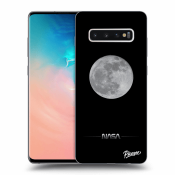 Picasee husă neagră din silicon pentru Samsung Galaxy S10 Plus G975 - Moon Minimal