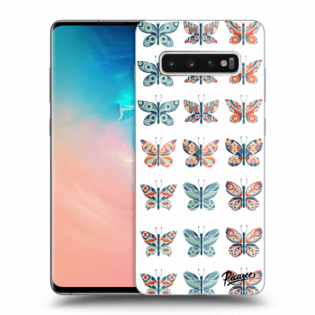 Picasee husă transparentă din silicon pentru Samsung Galaxy S10 Plus G975 - Butterflies