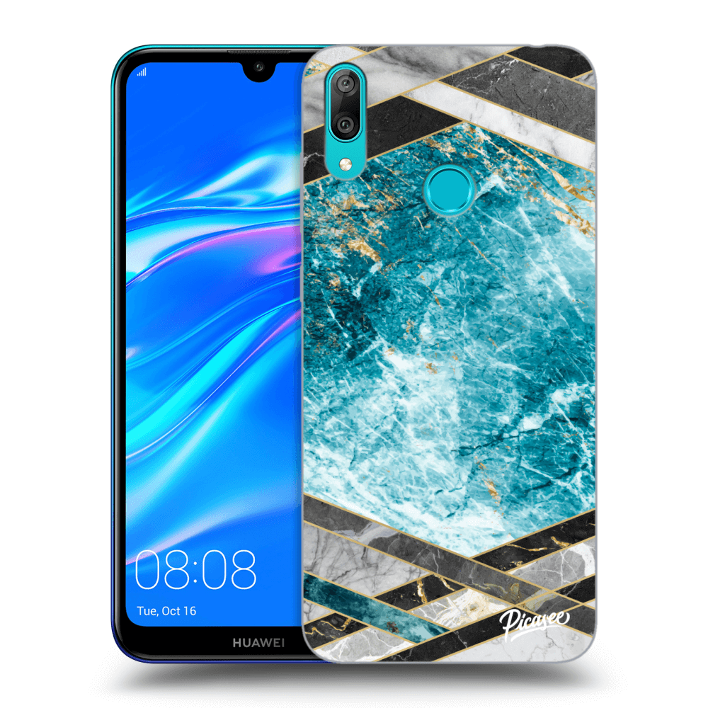 Picasee ULTIMATE CASE pentru Huawei Y7 2019 - Blue geometry