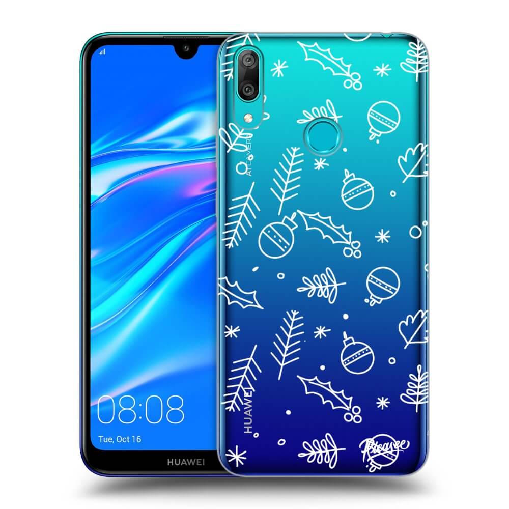 Picasee husă transparentă din silicon pentru Huawei Y7 2019 - Mistletoe