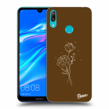 Husă pentru Huawei Y7 2019 - Brown flowers