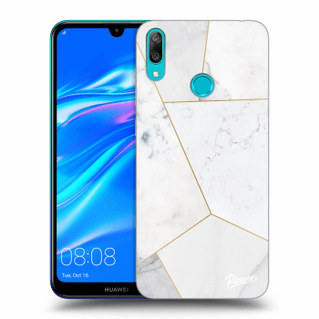 Husă pentru Huawei Y7 2019 - White tile
