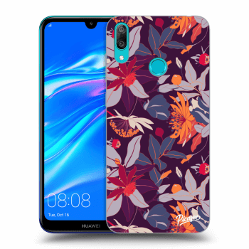 Husă pentru Huawei Y7 2019 - Purple Leaf