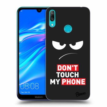 Picasee husă neagră din silicon pentru Huawei Y7 2019 - Angry Eyes - Transparent