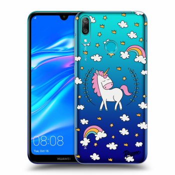 Picasee husă transparentă din silicon pentru Huawei Y7 2019 - Unicorn star heaven