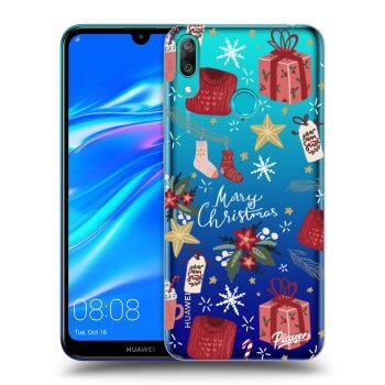 Picasee husă transparentă din silicon pentru Huawei Y7 2019 - Christmas