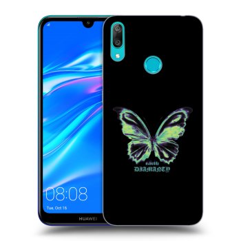 Picasee husă neagră din silicon pentru Huawei Y7 2019 - Diamanty Blue
