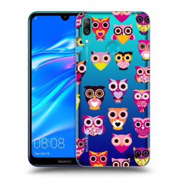 Picasee husă transparentă din silicon pentru Huawei Y7 2019 - Owls