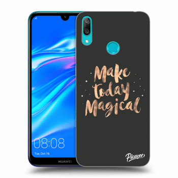 Picasee husă neagră din silicon pentru Huawei Y7 2019 - Make today Magical