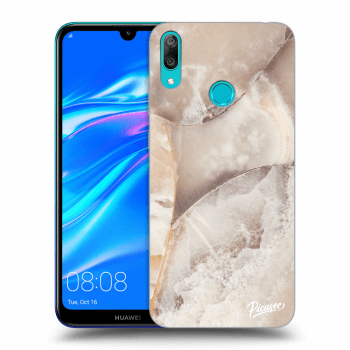 Picasee husă transparentă din silicon pentru Huawei Y7 2019 - Cream marble