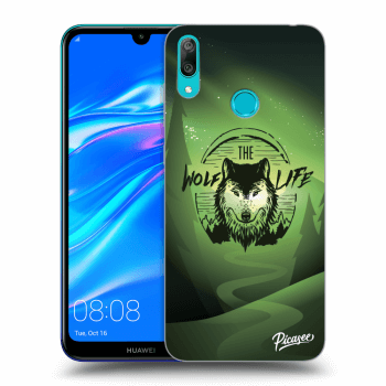 Picasee husă transparentă din silicon pentru Huawei Y7 2019 - Wolf life