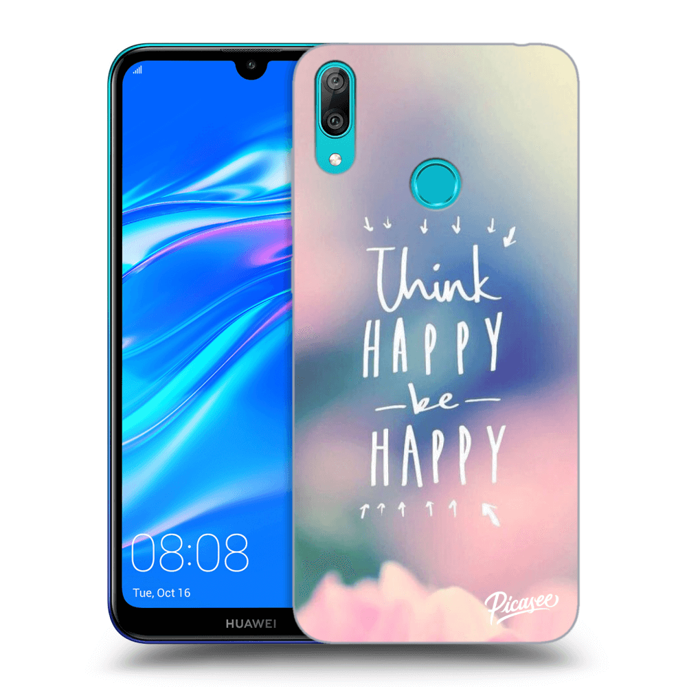 Picasee husă transparentă din silicon pentru Huawei Y7 2019 - Think happy be happy