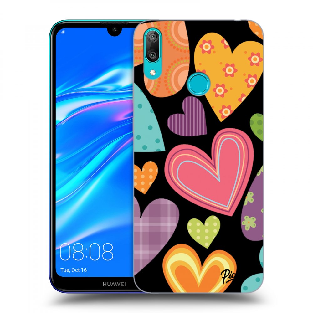 Picasee ULTIMATE CASE pentru Huawei Y7 2019 - Colored heart
