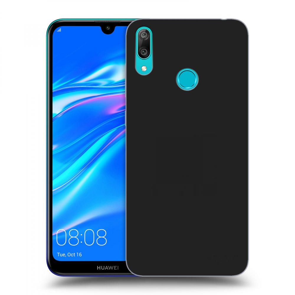 Picasee husă neagră din silicon pentru Huawei Y7 2019 - Clear