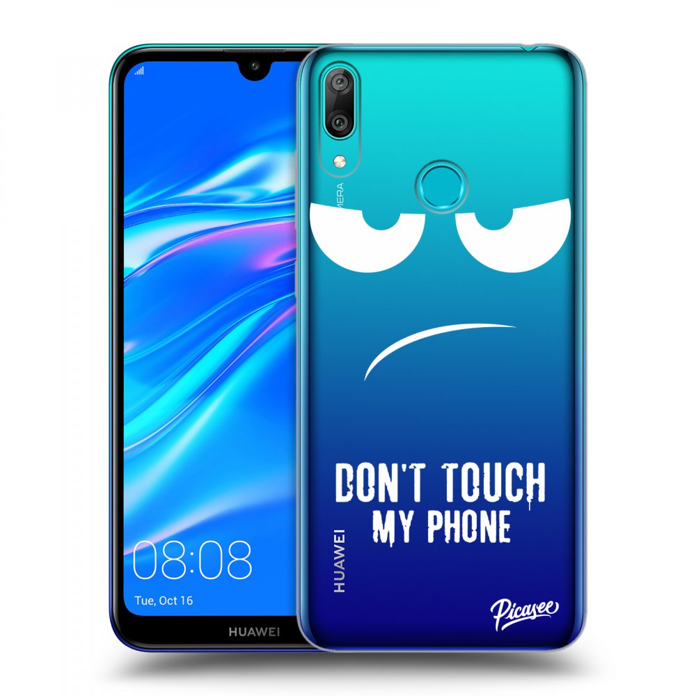 Picasee husă transparentă din silicon pentru Huawei Y7 2019 - Don't Touch My Phone