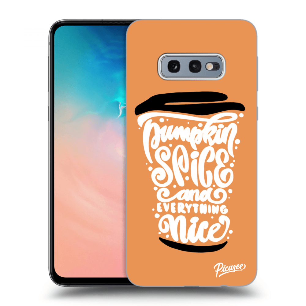 Picasee husă transparentă din silicon pentru Samsung Galaxy S10e G970 - Pumpkin coffee