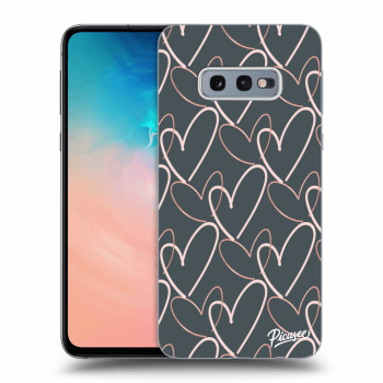 Picasee husă neagră din silicon pentru Samsung Galaxy S10e G970 - Lots of love