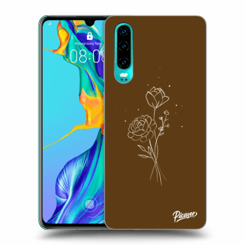 Husă pentru Huawei P30 - Brown flowers