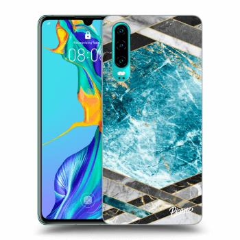 Husă pentru Huawei P30 - Blue geometry