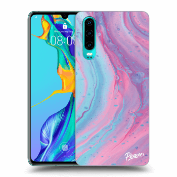 Husă pentru Huawei P30 - Pink liquid