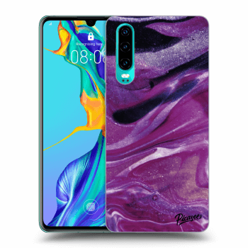 Husă pentru Huawei P30 - Purple glitter