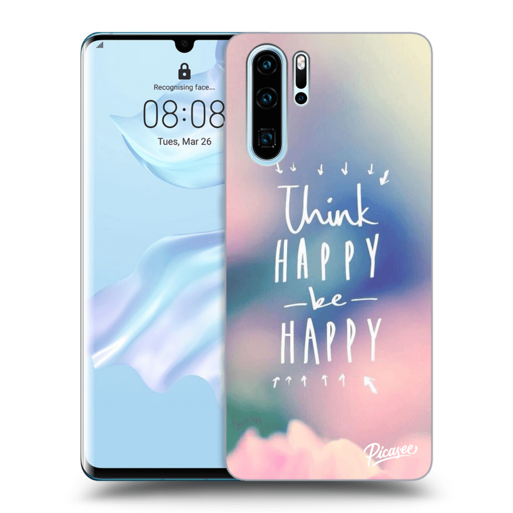 Picasee husă neagră din silicon pentru Huawei P30 Pro - Think happy be happy