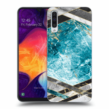 Husă pentru Samsung Galaxy A50 A505F - Blue geometry