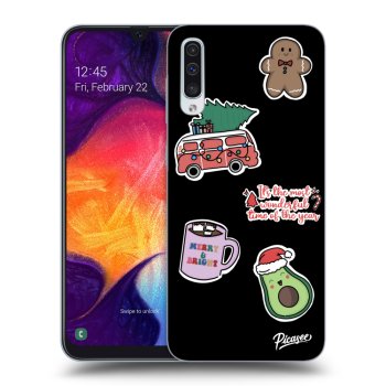 Husă pentru Samsung Galaxy A50 A505F - Christmas Stickers