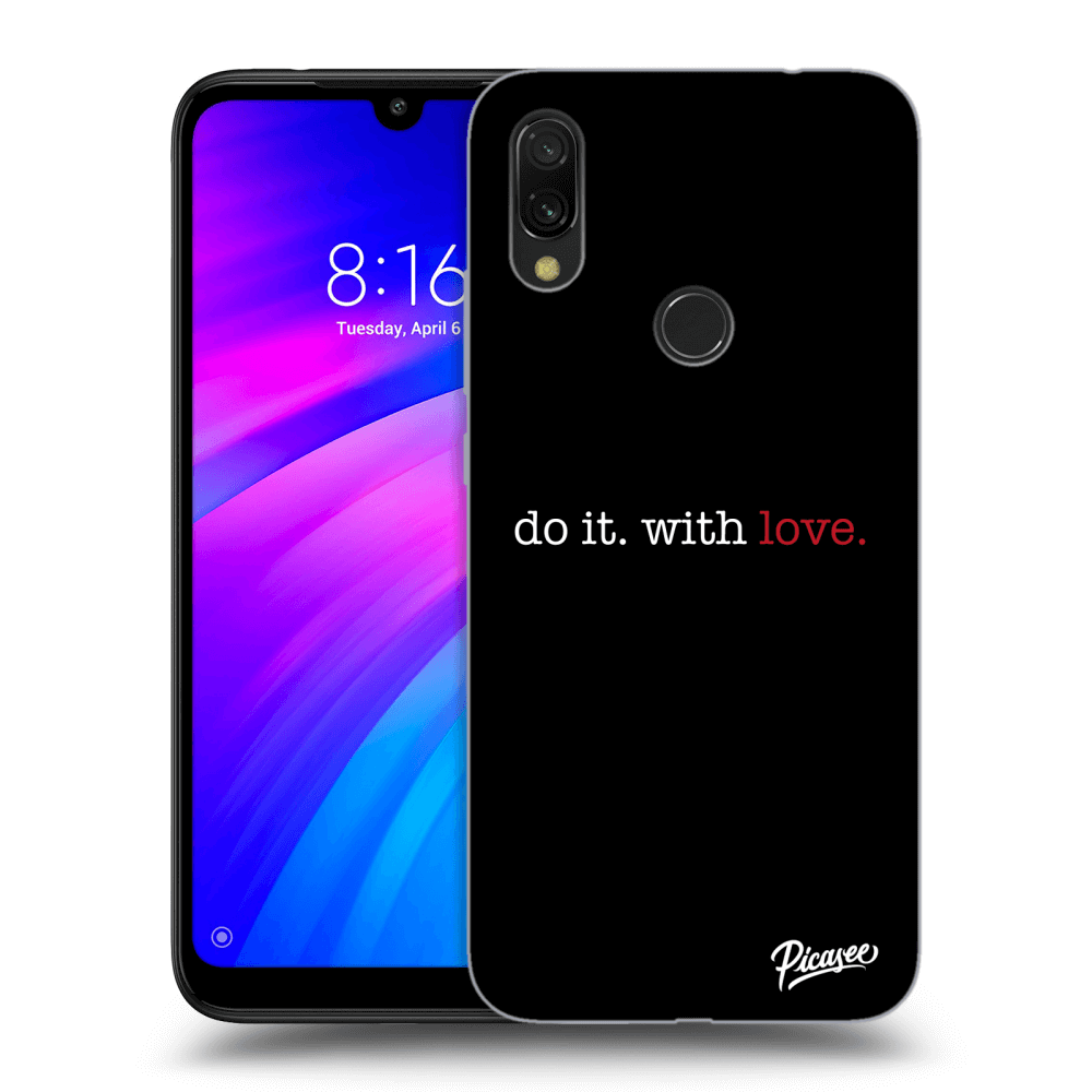 Picasee husă neagră din silicon pentru Xiaomi Redmi 7 - Do it. With love.