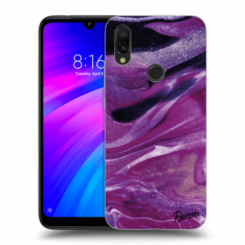 Husă pentru Xiaomi Redmi 7 - Purple glitter