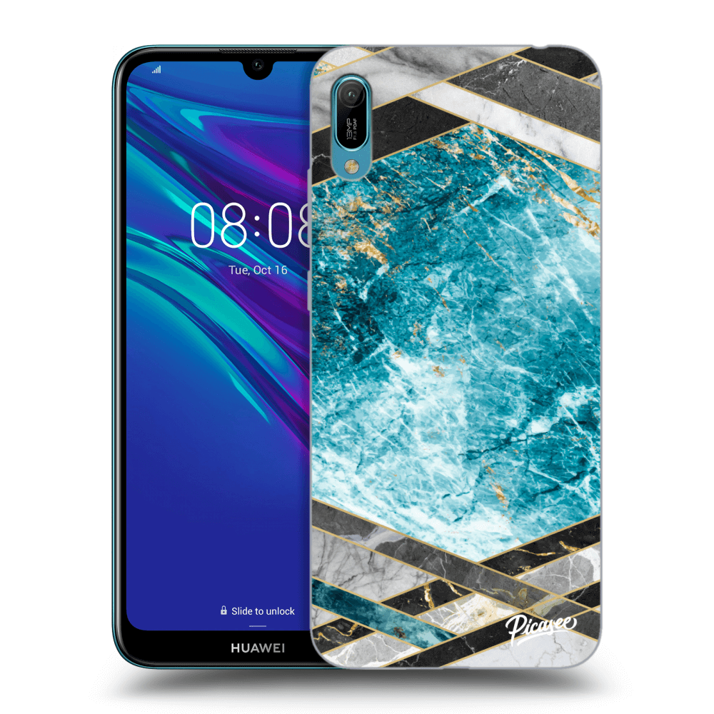 Picasee ULTIMATE CASE pentru Huawei Y6 2019 - Blue geometry
