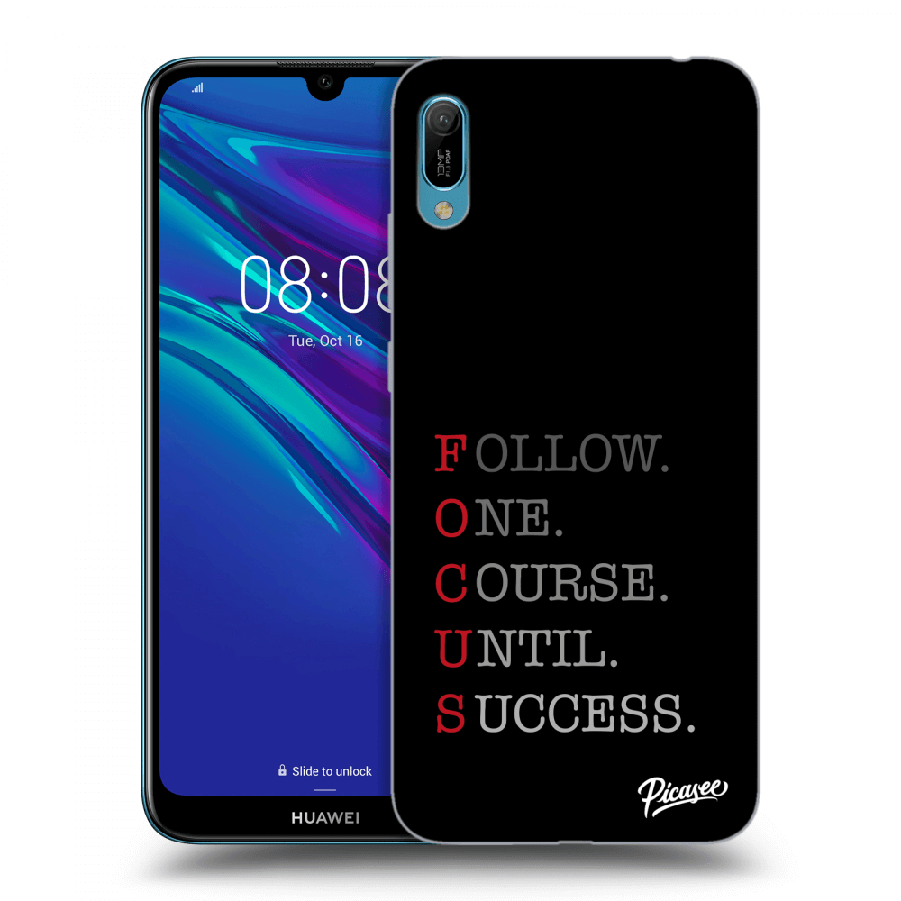 Picasee husă neagră din silicon pentru Huawei Y6 2019 - Focus