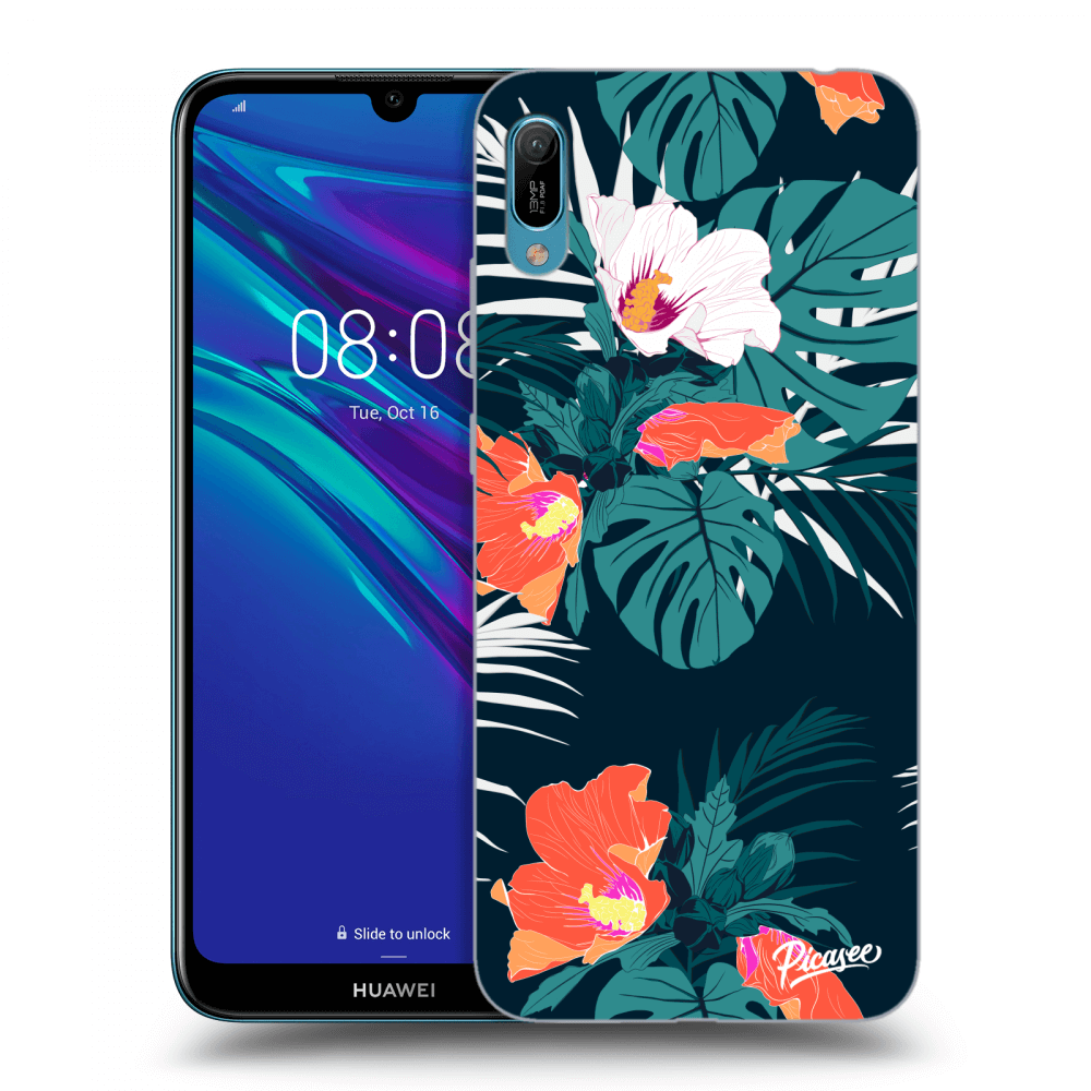 Picasee husă transparentă din silicon pentru Huawei Y6 2019 - Monstera Color