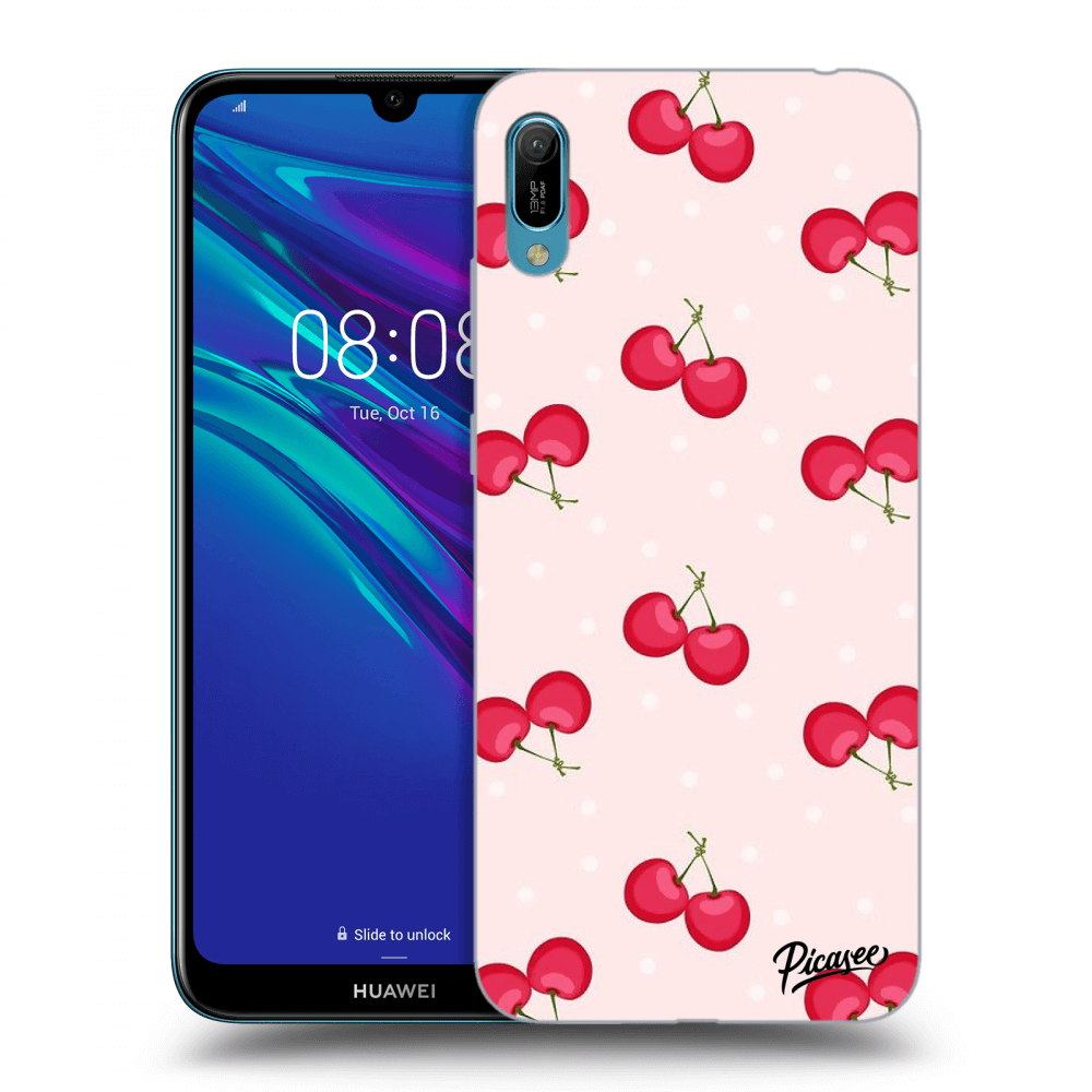 Picasee husă neagră din silicon pentru Huawei Y6 2019 - Cherries