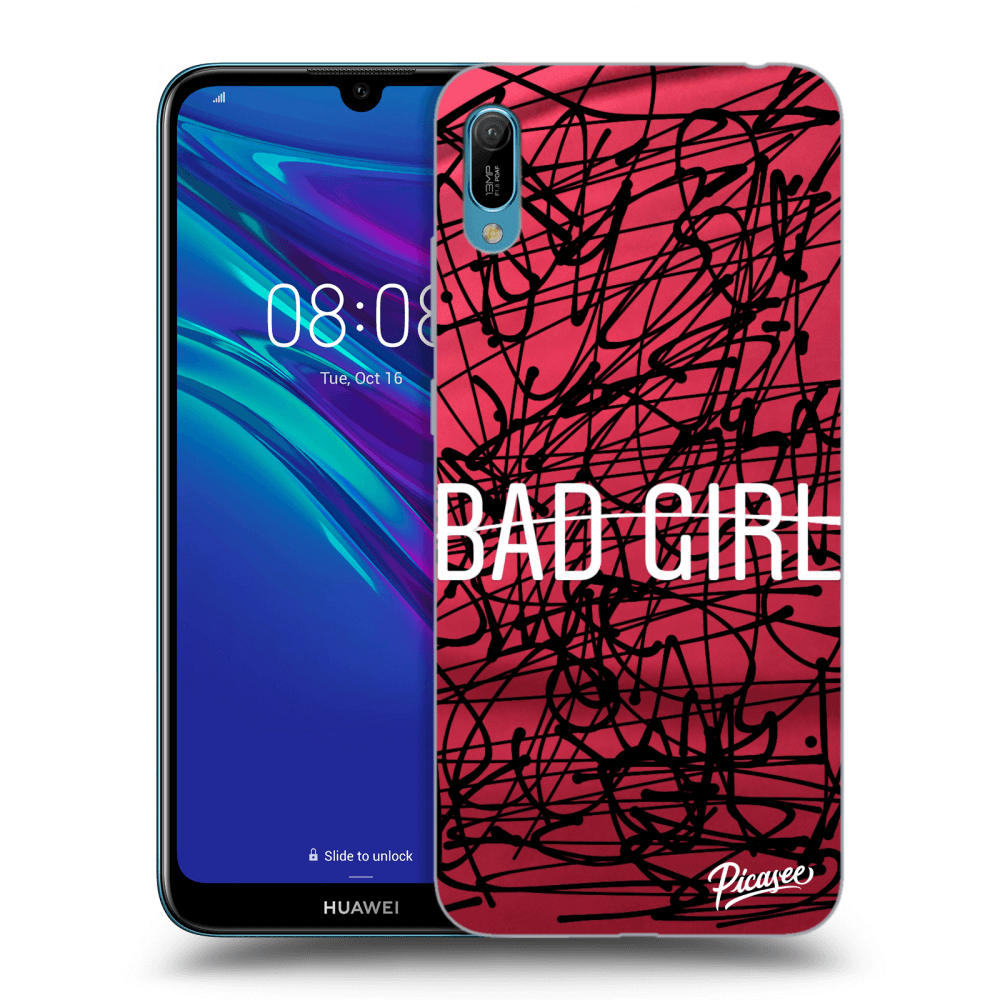 Picasee husă neagră din silicon pentru Huawei Y6 2019 - Bad girl