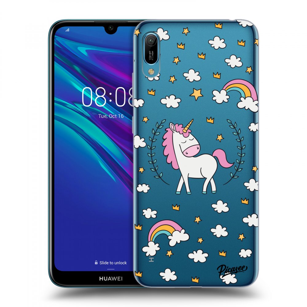 Picasee husă transparentă din silicon pentru Huawei Y6 2019 - Unicorn star heaven