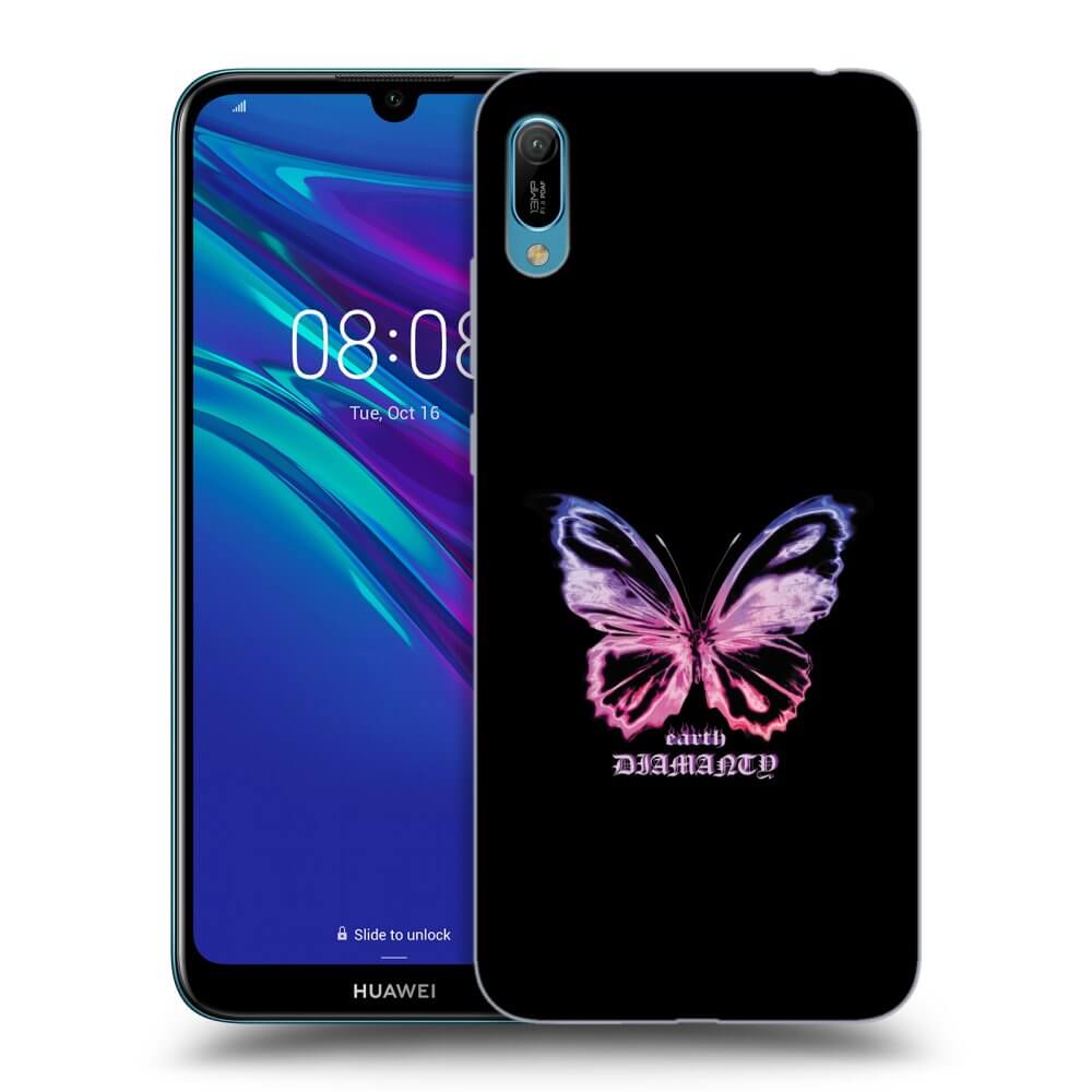 Picasee husă transparentă din silicon pentru Huawei Y6 2019 - Diamanty Purple
