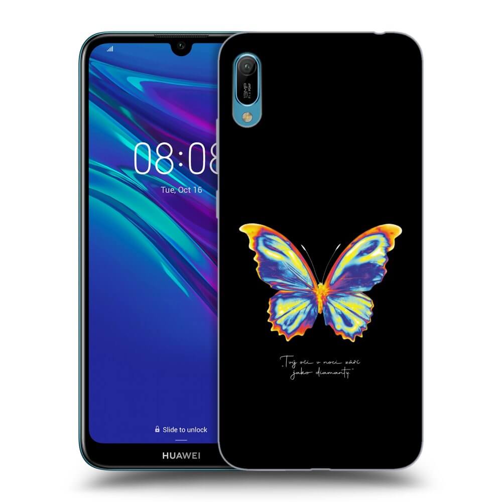 Picasee husă transparentă din silicon pentru Huawei Y6 2019 - Diamanty Black