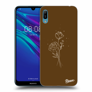 Husă pentru Huawei Y6 2019 - Brown flowers