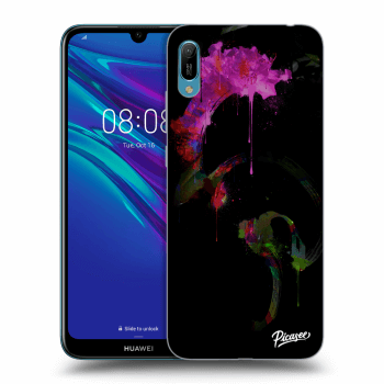 Picasee husă transparentă din silicon pentru Huawei Y6 2019 - Peony black