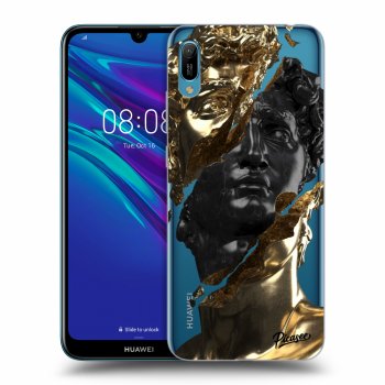 Picasee husă transparentă din silicon pentru Huawei Y6 2019 - Gold - Black