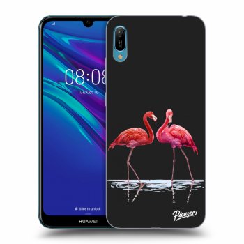 Picasee husă neagră din silicon pentru Huawei Y6 2019 - Flamingos couple