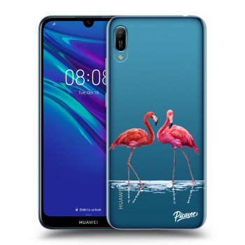 Picasee husă transparentă din silicon pentru Huawei Y6 2019 - Flamingos couple