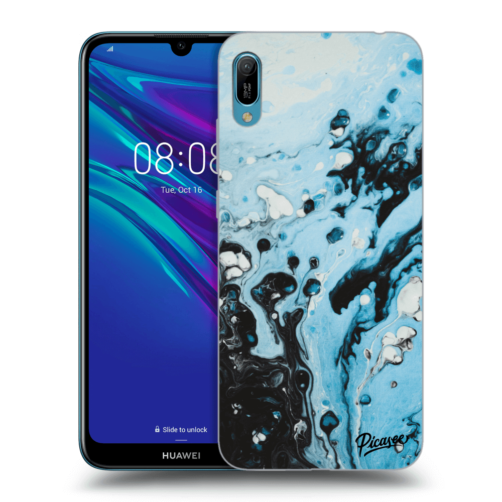 Picasee husă transparentă din silicon pentru Huawei Y6 2019 - Organic blue