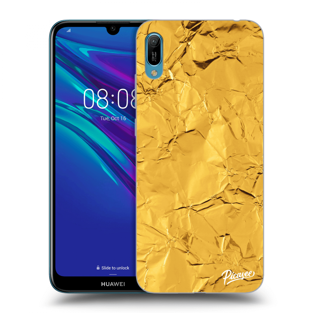 Picasee husă transparentă din silicon pentru Huawei Y6 2019 - Gold