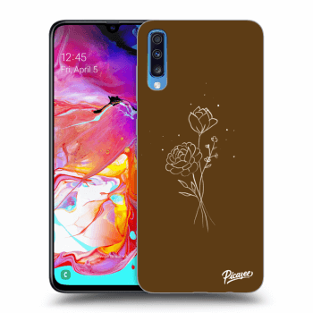 Husă pentru Samsung Galaxy A70 A705F - Brown flowers