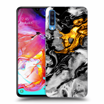 Husă pentru Samsung Galaxy A70 A705F - Black Gold 2