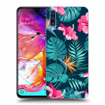 Husă pentru Samsung Galaxy A70 A705F - Pink Monstera