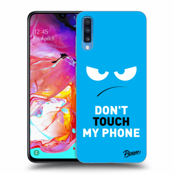 Picasee ULTIMATE CASE pentru Samsung Galaxy A70 A705F - Angry Eyes - Blue