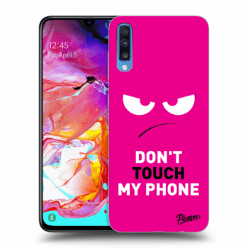 Picasee ULTIMATE CASE pentru Samsung Galaxy A70 A705F - Angry Eyes - Pink